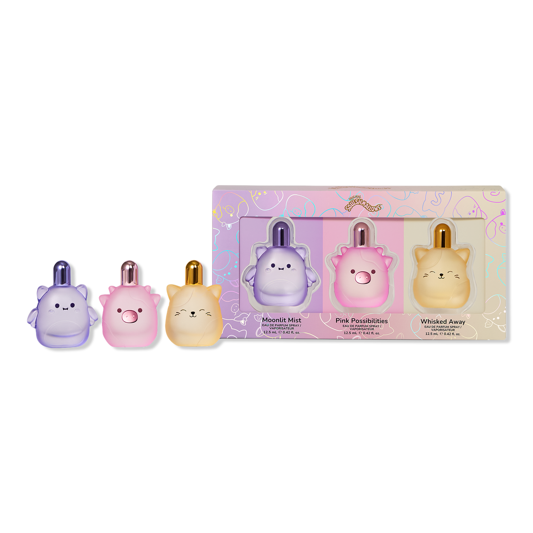 Squishmallows Fragrances 3-Piece Coffret Set with Sprayers